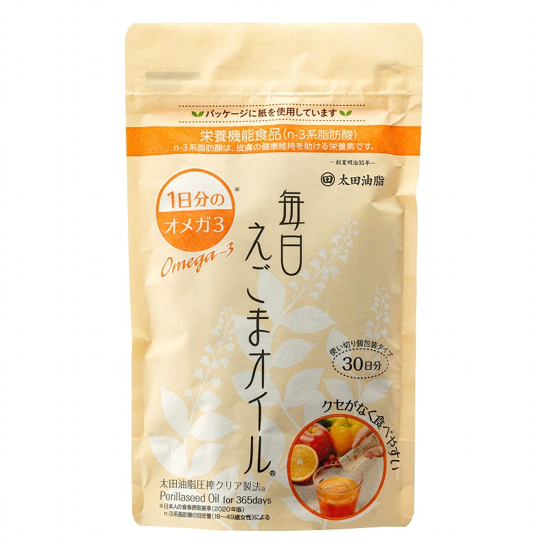 太田油脂 毎日えごまオイル 90g（3g×30袋）