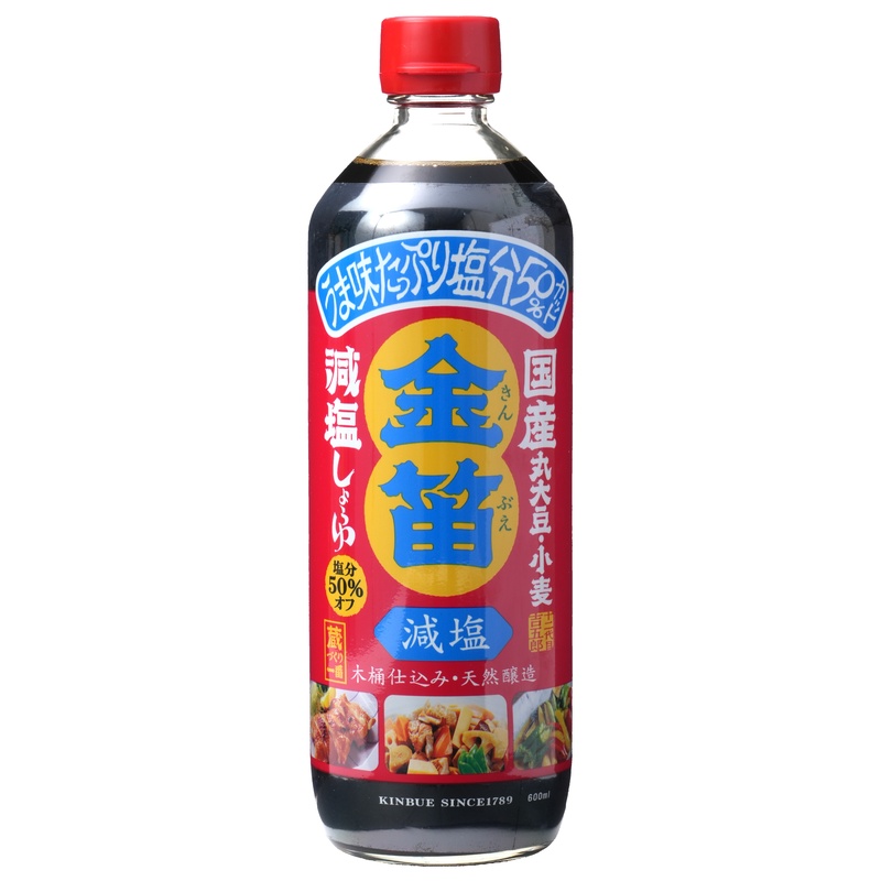 笛木醤油 金笛　減塩しょうゆ 600ml