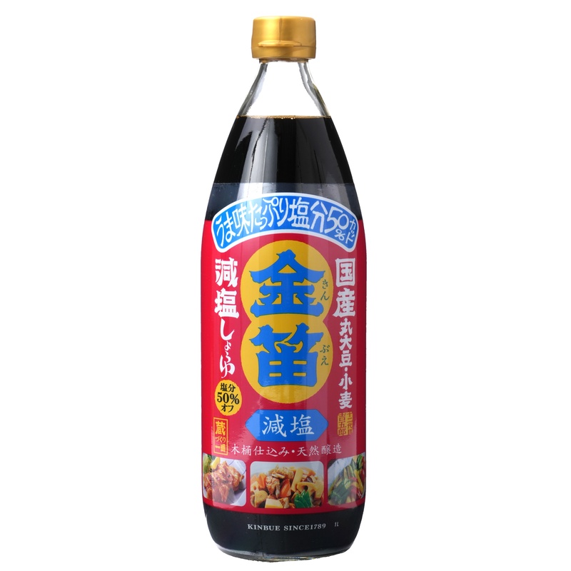 笛木醤油 金笛　減塩しょうゆ 1リットル