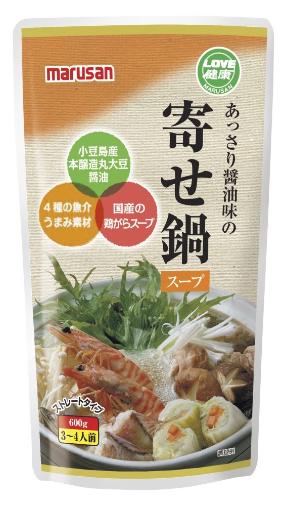 マルサン あっさり醤油味の寄せ鍋スープ 600g
