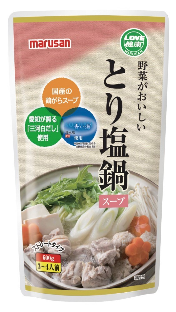 マルサン 野菜がおいしいとり塩鍋スープ 600g